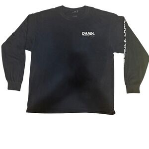 Kendrick Lamar DAMN Tour Long Sleeve Shirt Black TDE Rap Tee Mens XL 2017